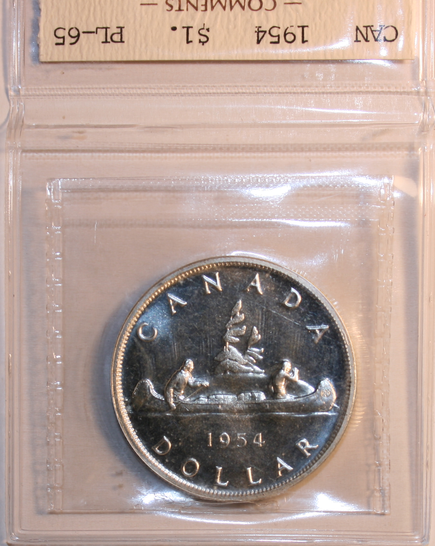 1954 Silver Dollar Certified ICCS CAMEO PL-65