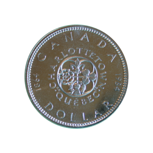 1964 Silver Dollar ($1) - 100th Anniversary Charlottetown and Quebec Conferences - PL-67