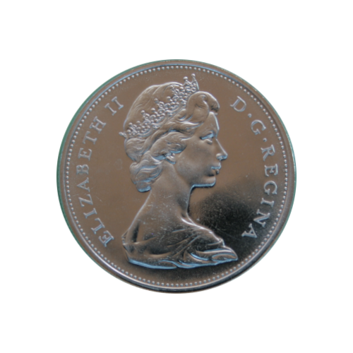 1965 Silver Dollar ($1) Small Beads with Pointed 5 - (Proof Like) PL-67