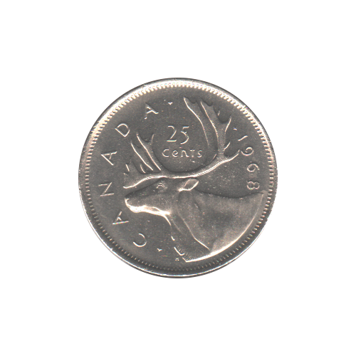 1968 25 cent Nickel UNC