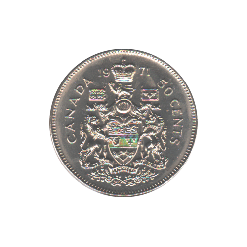 1971 50 cents BU (MS-64) CHOICE +