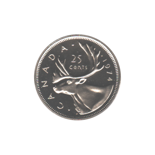 1974 25 cent NBU (PL-65) GEM