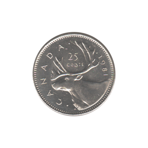 1981 25 cents BU (MS-62)