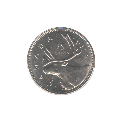 1982 25 cents BU (MS-62)