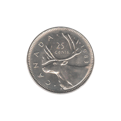 1983 25 cents BU (MS-63) CHOICE