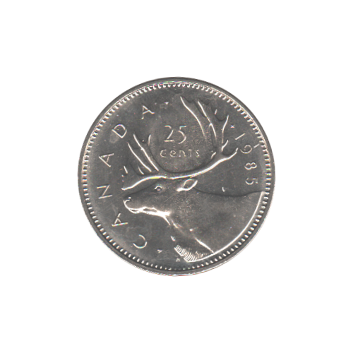 1985 25 cents BU (MS-63) CHOICE