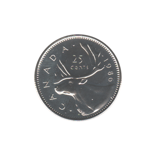 1986 25 cent NBU (PL-65) GEM