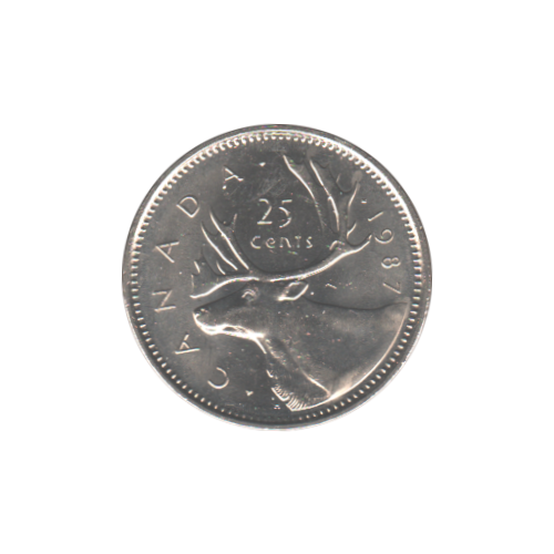 1987 25 cent UNC