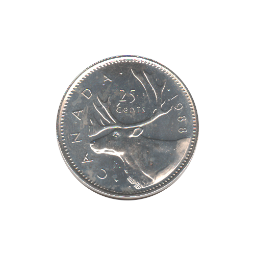 1988 25 cents BU (MS-63) - CHOICE