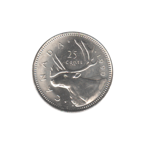 1990 25 cents BU (MS-63) - CHOICE
