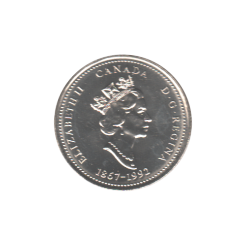 1992 25 cents British Columbia BU (MS-63) - CHOICE