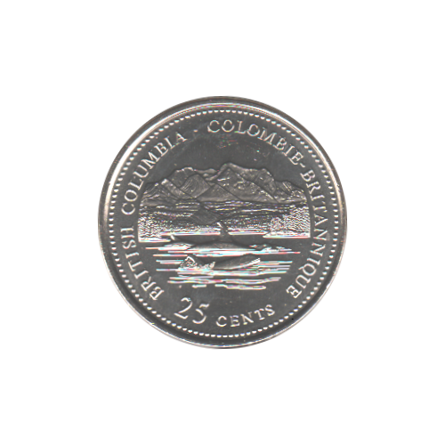 1992 25 cents British Columbia BU (MS-63) - CHOICE