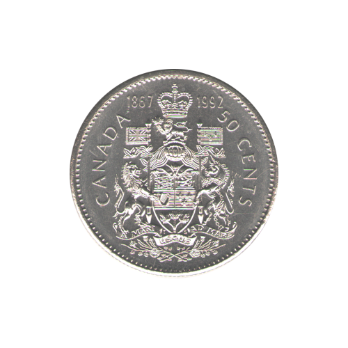 1992 50 cents BU (MS-63) CHOICE