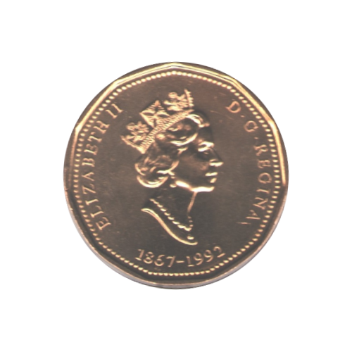 1992 Loonie ($1) Confederation BU (MS-63) CHOICE