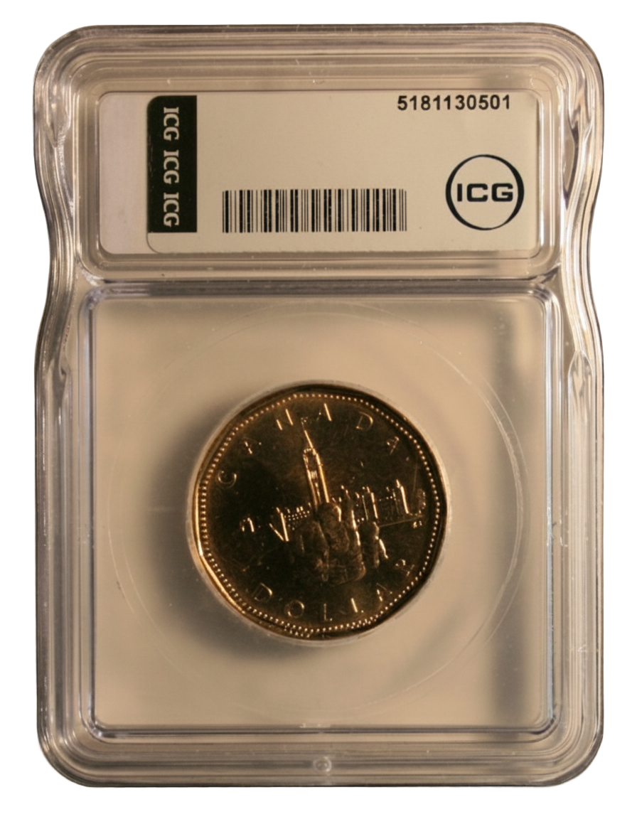 1992 Dollar (Loonie) Confederation 1867-1992 Certified ICG MS-66 (Rainbow)