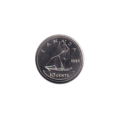 1993 10 cents BU (MS-63) CHOICE