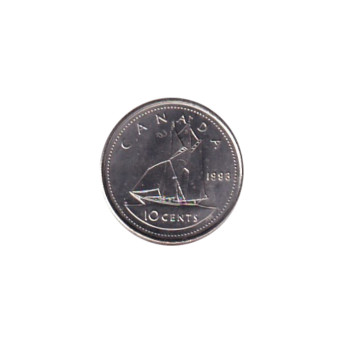 1993 10 cents BU (MS-66) GEM + 