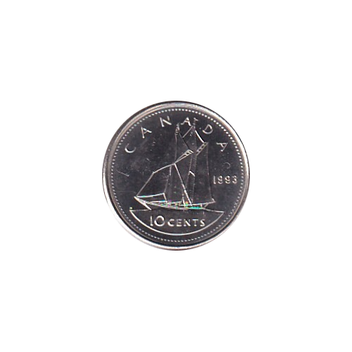 1993 10 cents BU (MS-67) Superb GEM