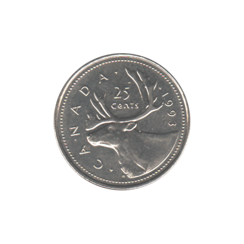 1993 25 cents BU (MS-62)