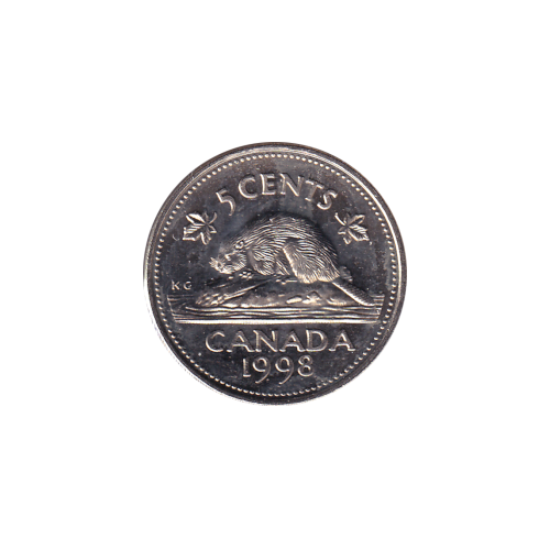 1998 5 cents Castor - BU (MS-65) GEM