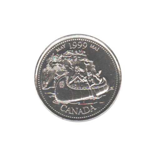 1999 25 cents MAY (MS-63) - CHOICE