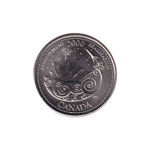 2000 25 Cents Millennium/March BU (MS-62)