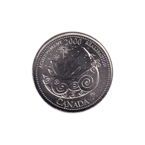 2000 25 Cents Millennium/March BU (MS-64) CHOICE +