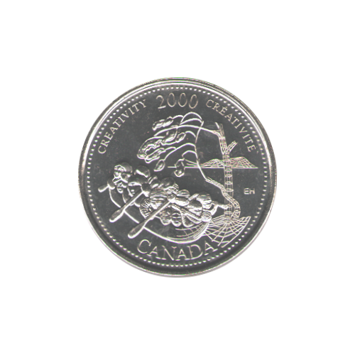 2000 25 cents Créativité BU (MS-65) - GEM