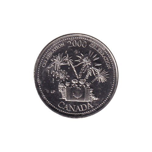 2000 25 cents Family/August BU (MS-60)