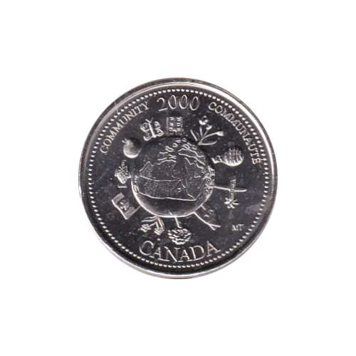 2000 25 cents Community/December BU (MS-60)