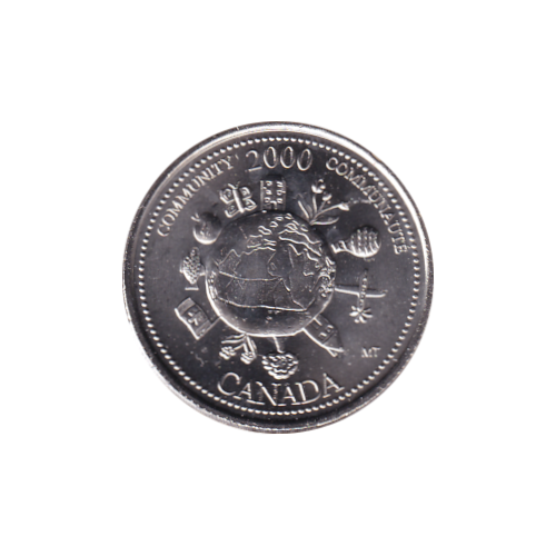2000 25 cents Community/December BU (MS-63) CHOICE