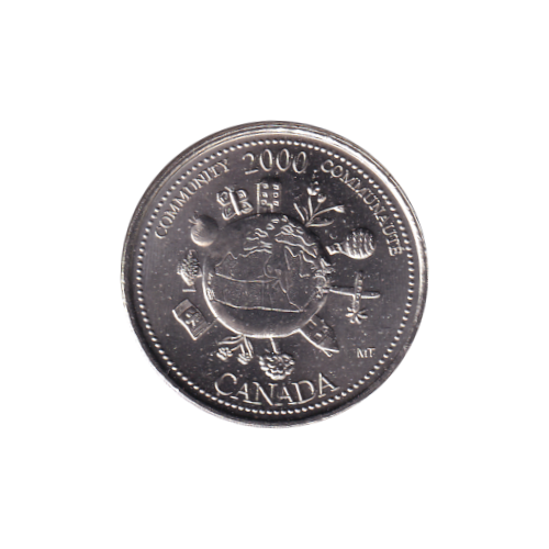 2000 25 cents Community/December BU (MS-65) GEM