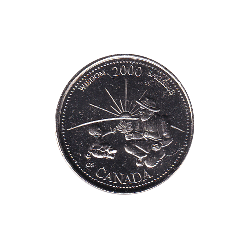 2000 25 cents Wisdom/September BU (MS-62)