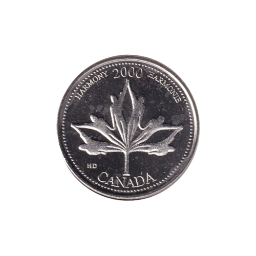2000 25 cents Harmony/June BU (MS-66) GEM +