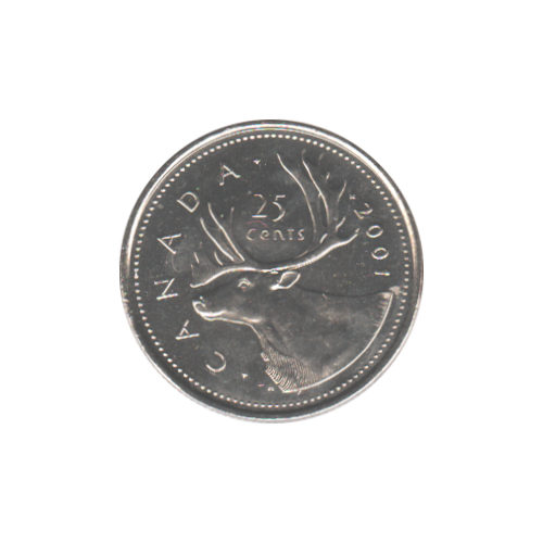 2001 No. P 25 cents BU (MS-62)