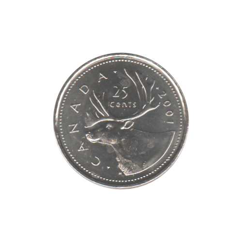 2001 No. P 25 cents BU (MS-63)