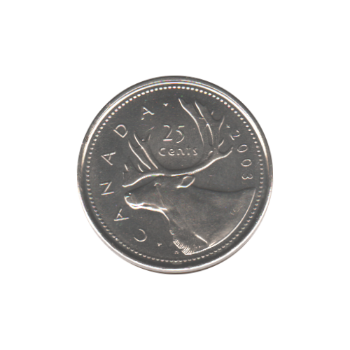 2003-P 25 cents New Effigy AU 