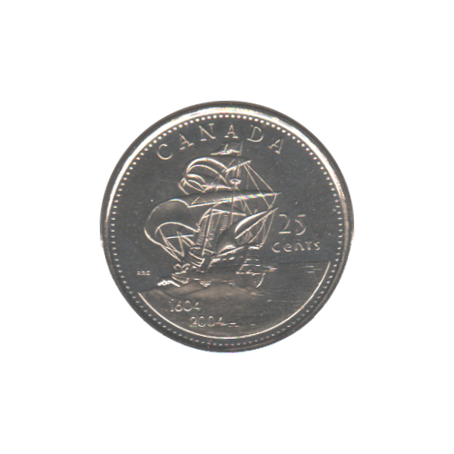 2004-P 25 cents Saint Croix (1604-2004) BU (MS-64) - CHOICE +
