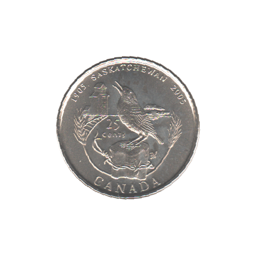2005 25 cents Saskatchewan BU (MS-64) - CHOICE +