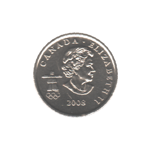 2008 25 cents ACROBATIC SKI (BU) (MS-63) - CHOICE