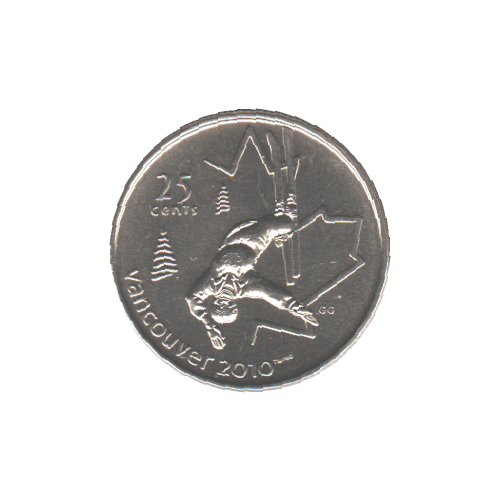 2008 25 cents ACROBATIC SKI (BU) (MS-63) - CHOICE