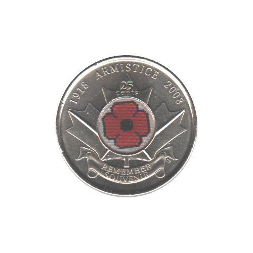 2008 25 cents POPPY BU (MS-64) - CHOICE +