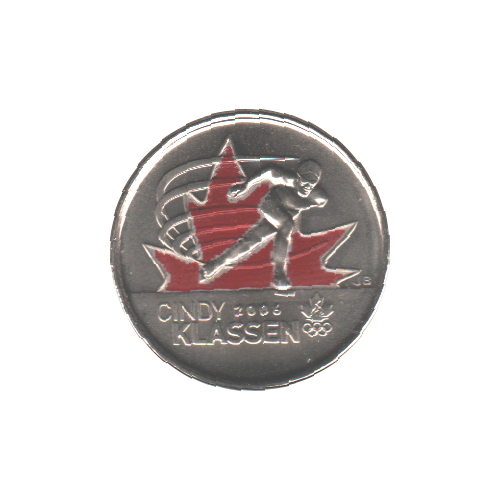 2009 25 cents CINDY KLASSEN COLORED BU (MS-63) - CHOICE