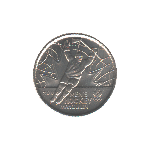 2009 25 cents MEN'S HOCKEY NC BU (MS-63) - CHOICE