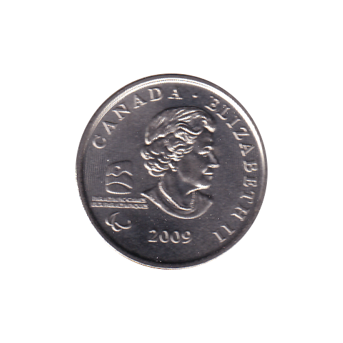 2009 25 cents Sledge Hockey BU (MS-65) GEM