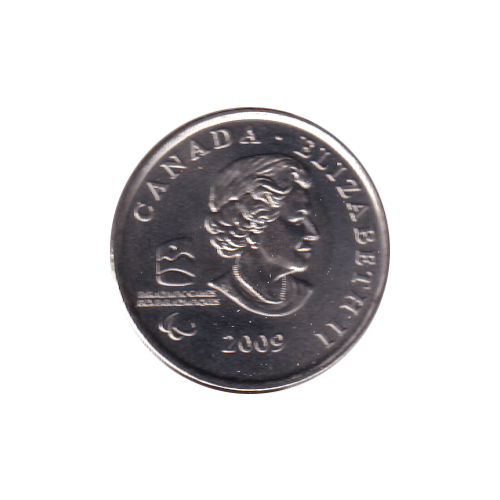 2009 25 cents Sledge Hockey BU (MS-66) GEM + 