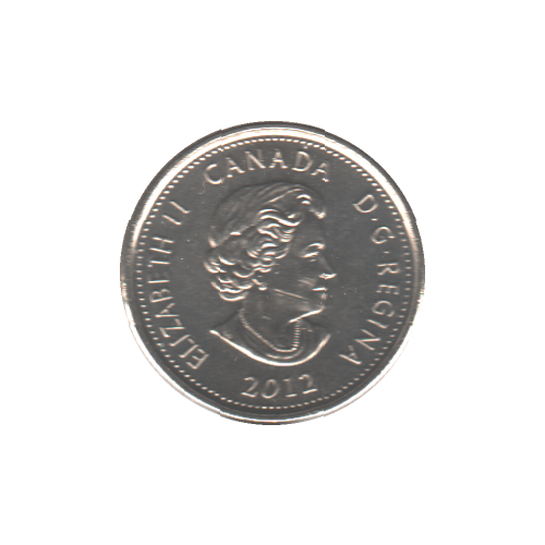 2012 25 cents ISAAC BROCK COLORED BU (MS-63) - CHOICE