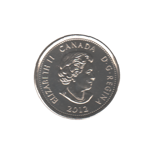 2012 25 cents ISAAC BROCK COLOUR BU (MS-64) - CHOICE +