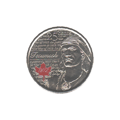 2012 25 cents TECUMSEH COLORED BU (MS-63) - CHOICE