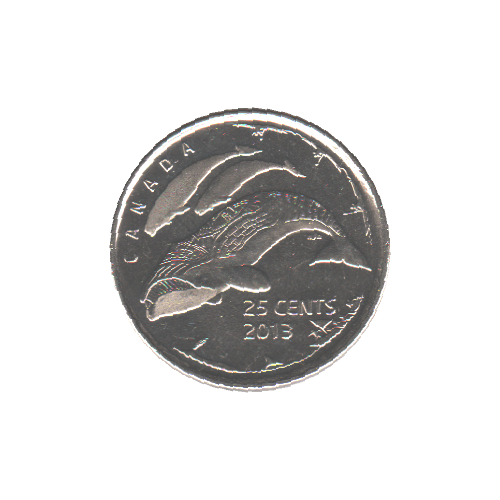 2013 25 Cents FROSTED WHALES BU (MS-63) - CHOICE